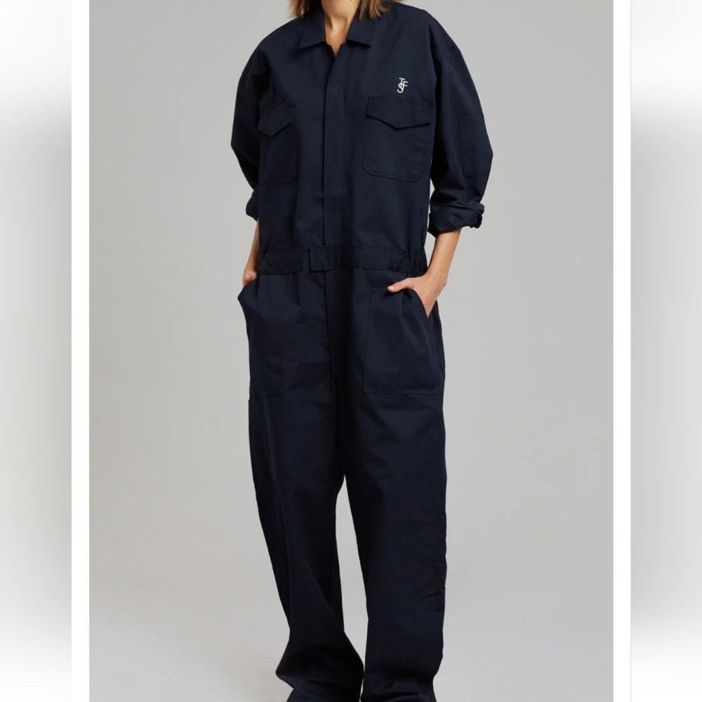 The Frankie Shop Oversized Boiler Suit Jumpsuit Navy Blue Unisex Size M / L